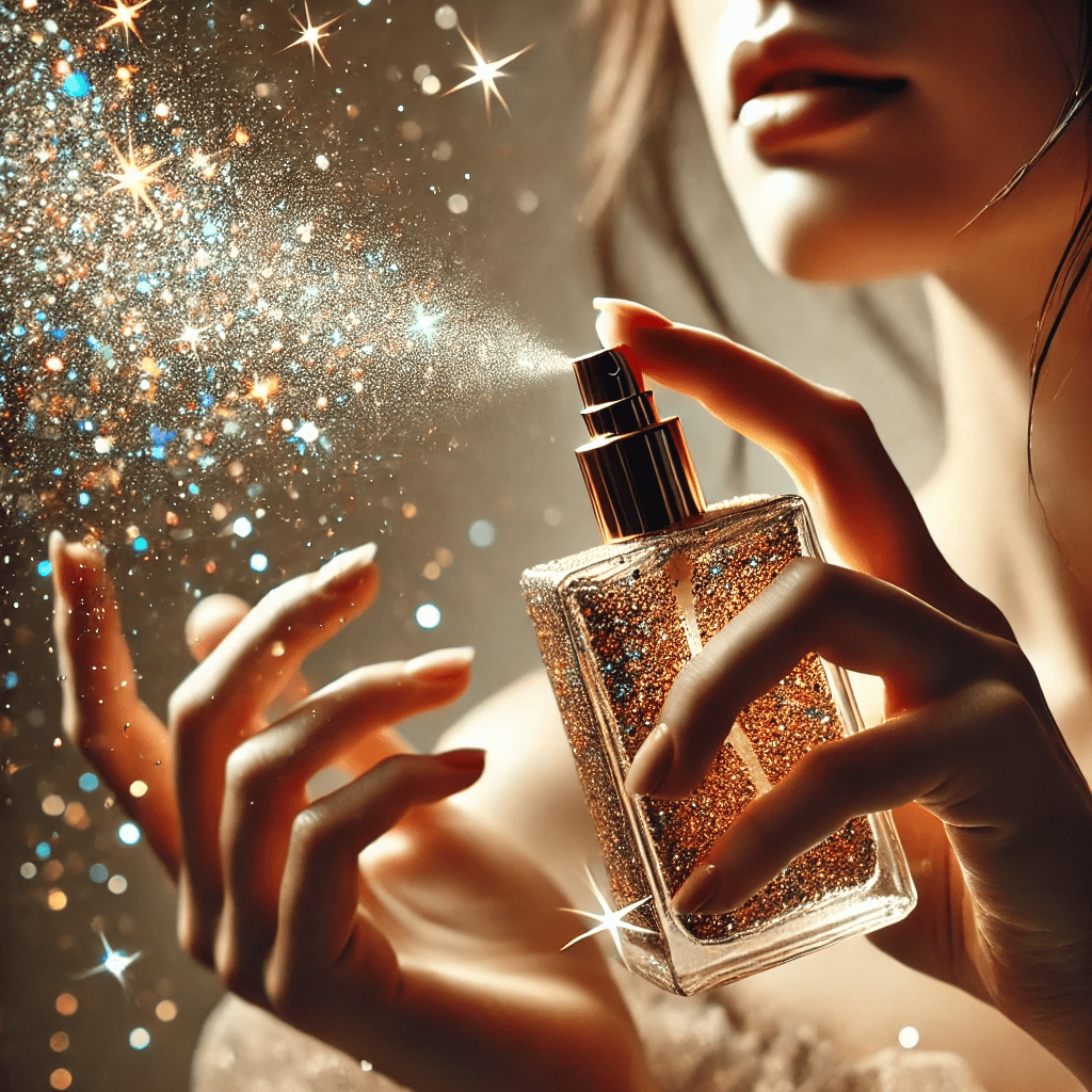 Bondi Basics Perfume Spraying lady glitter 1