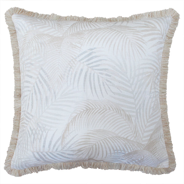 Cushion Cover-Coastal Fringe-Seminyak Biscuit-60cm x 60cm