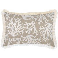 Cushion Cover-Coastal Fringe-Coastal Coral Beige-35cm x 50cm-0