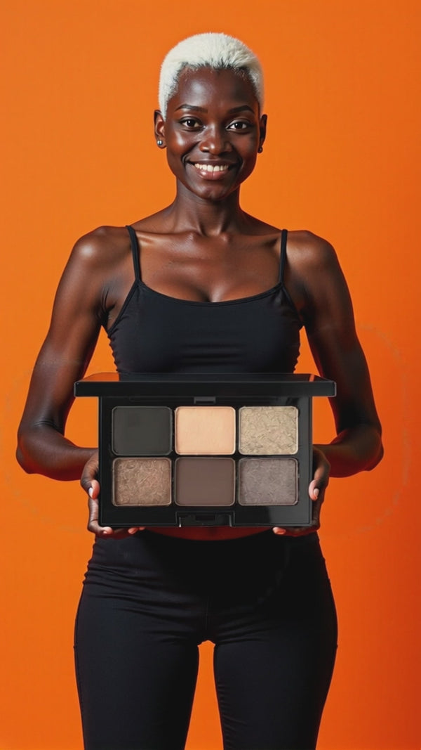 Bondi Basics 6-Shade Creamy Eyeshadow Palette woman holding