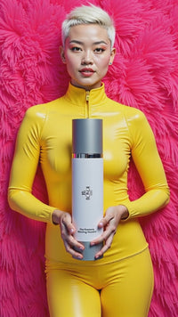 Bondi Basics Foaming Soy Cleansing Complex woman holding