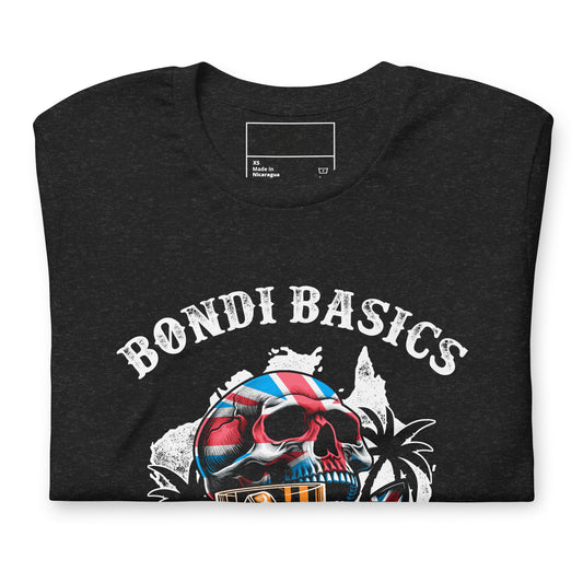 Bondi Basics skull and whisky glass tshirt heather top